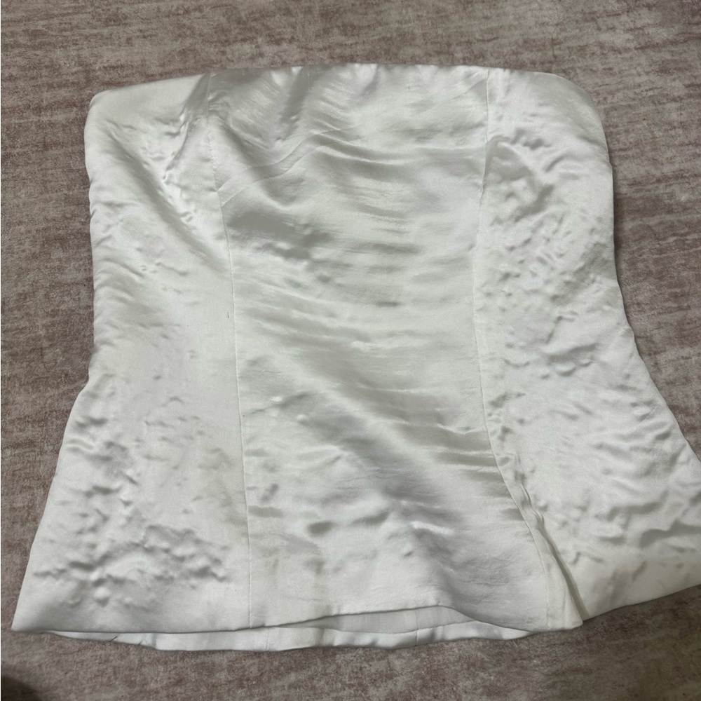 Zara satin effect strapless top size medium